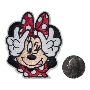 Disney Red and Black Minnie Mouse Iron On Patch